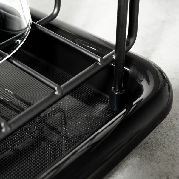 Сушарка для посуду VILDE 150627, настільна чорна 50×24×9 см — для миття та сушіння тарілок і столових приладів