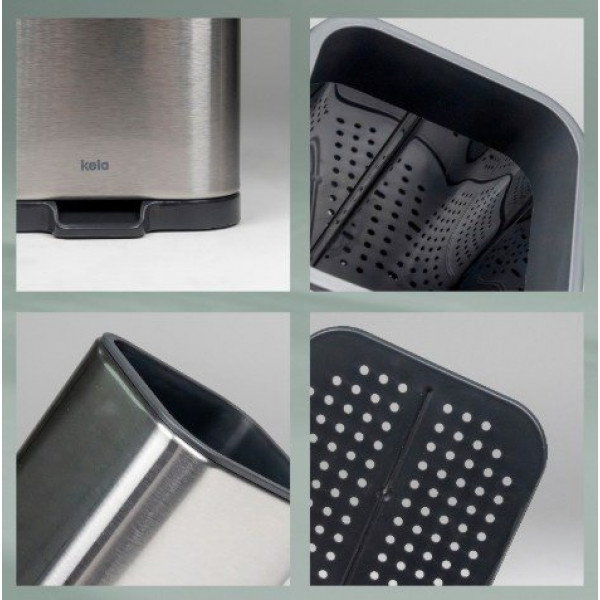 Ociekacz na akcesoria kuchenne KELA Plata (srebrny)
