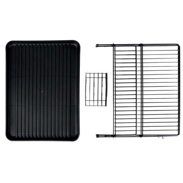 Сушарка для посуду VILDE 150622, стояча чорна 45×32×25.5 см для сушіння тарілок і стаканів