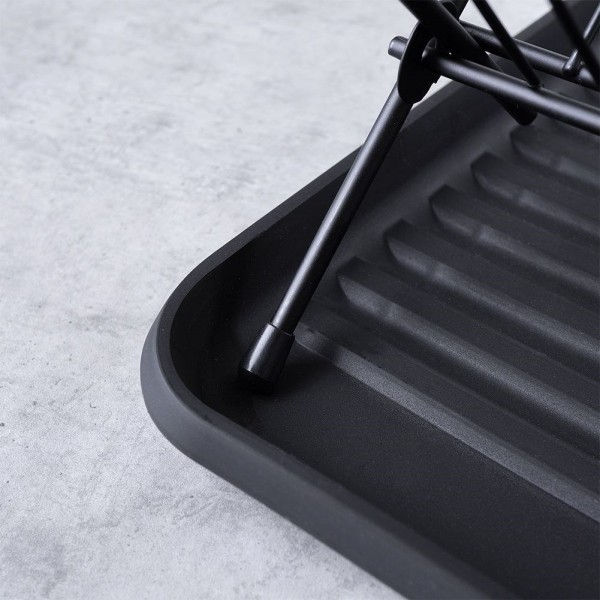 Сушарка для посуду VILDE 150622, стояча чорна 45×32×25.5 см для сушіння тарілок і стаканів