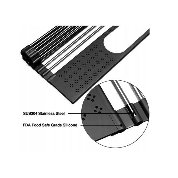 Ociekacz na zlewozmywak Tadar Roll Up TD-9510 składana kratka stalowa 44x28 cm