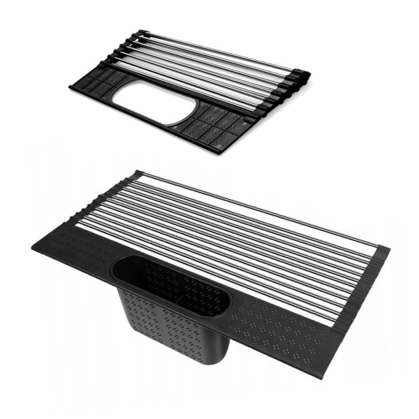 Ociekacz na zlewozmywak Tadar Roll Up TD-9510 składana kratka stalowa 44x28 cm