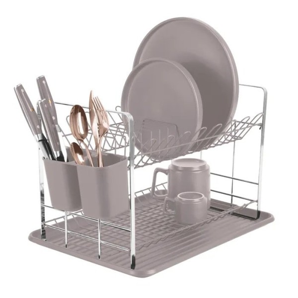 Сушарка для посуду, BerlingerHaus Taupe BH-8596, з ociekaczem — для сушіння тарілок і столових приборів