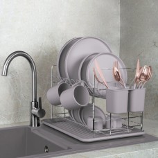 Сушарка для посуду, BerlingerHaus Taupe BH-8596, з ociekaczem — для сушіння тарілок і столових приборів