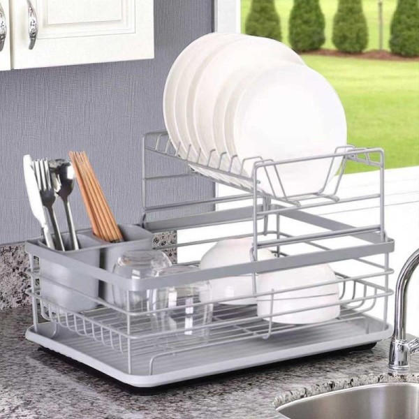 Сушарка для посуду, SUSZARKA, E-8086, з піддоном — для сушіння тарілок і столових приборів