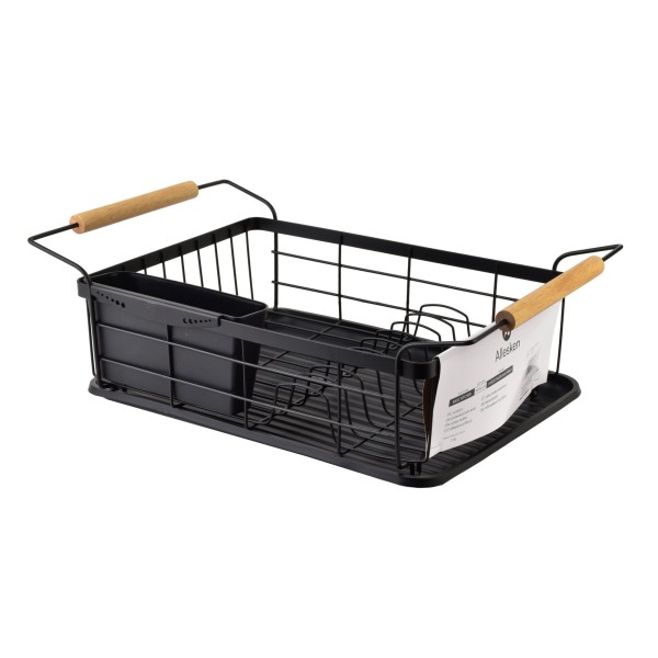 Ociekacz na naczynia Basic Kitchen 50,5x29,8x16,5 см з дерев'яними ручками для кухні