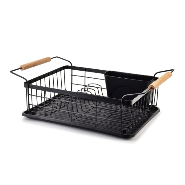 Ociekacz na naczynia Basic Kitchen 50,5x29,8x16,5 см з дерев'яними ручками для кухні