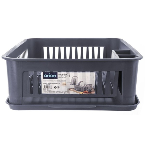 Сушарка для посуду Orion 155210, пластикова сіра 43.5×32×12 см — для стійкого зберігання посуду
