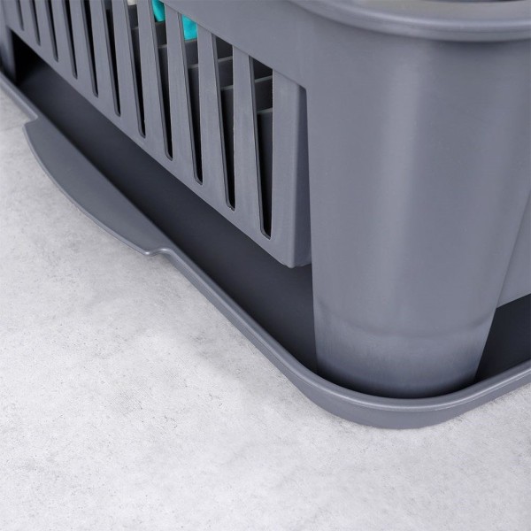 Сушарка для посуду Orion 155210, пластикова сіра 43.5×32×12 см — для стійкого зберігання посуду