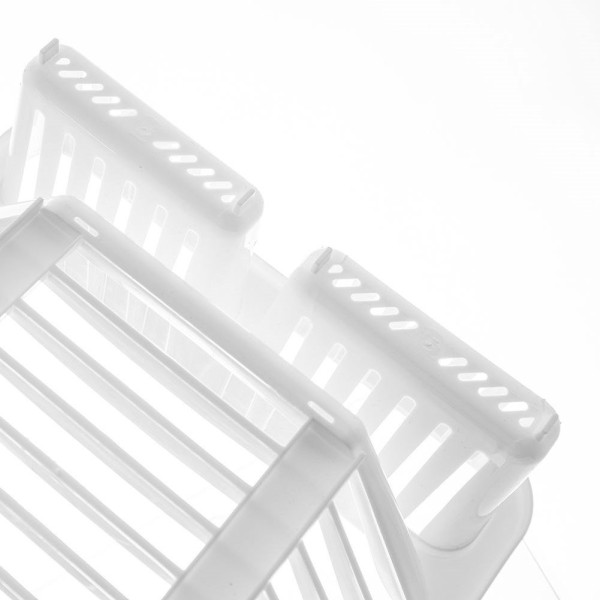 Сушарка для посуду ORION 155206, стояча пластикова біла 45.5×28×10 см — для сушіння тарілок і столових приладів