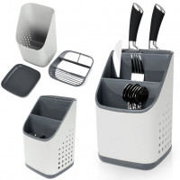 Органайзер для столових приборів VILDE 229013, універсальний сушитель для кухні, сірий