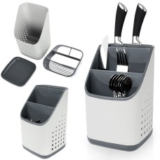 Органайзер для столових приборів VILDE 229013, універсальний сушитель для кухні, сірий