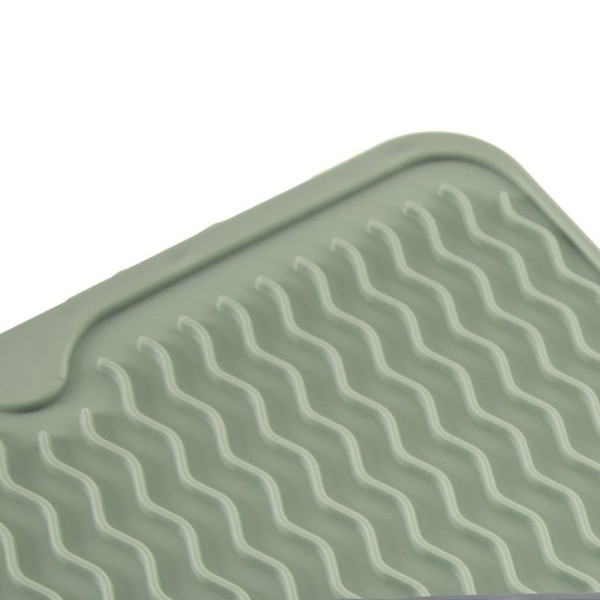 Килимок для сушіння посуду, ORION 155209, гумовий зелений 40×30.5 см — для кухонної сушіння на робочому столі