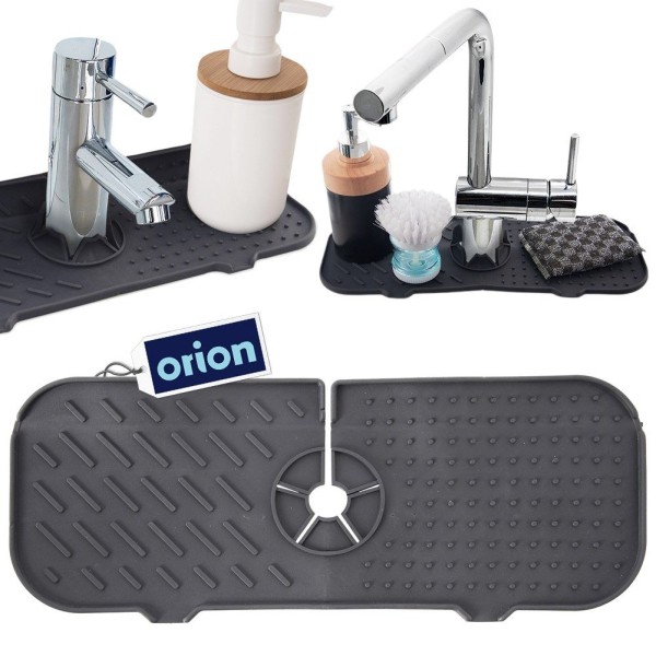 Килимок для сушіння посуду, ORION 540118, силіконовий 36×14 см — для сушіння чашок і приборів на мийці