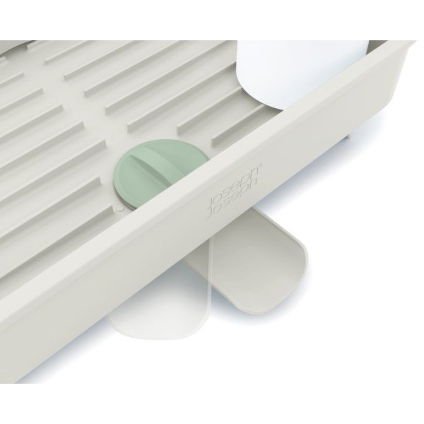 Сушарка для посуду, JJ, Suszarka do naczyń Extend light stone/sage, настільна для тарілок і столових приборів, камінь/сейдж