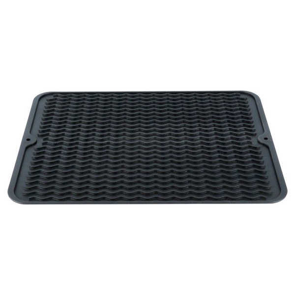 Килимок для сушіння посуду, VILDE 229105, силіконовий чорний 40x30 см — для сушіння чашок та столових приборів