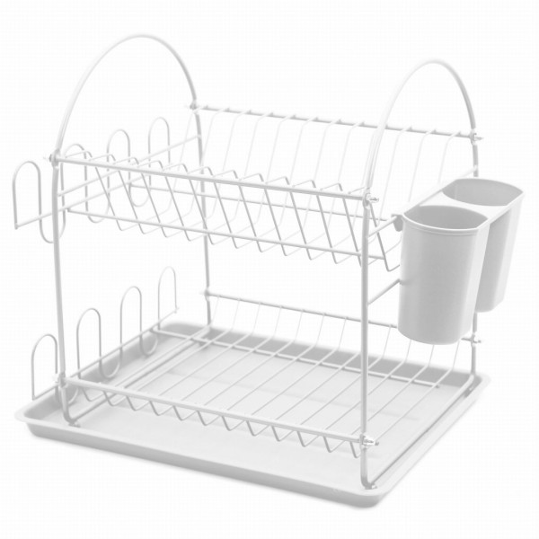 Сушка для посуду Brunbeste BB-3566, настільна 32×32×26 см, біла