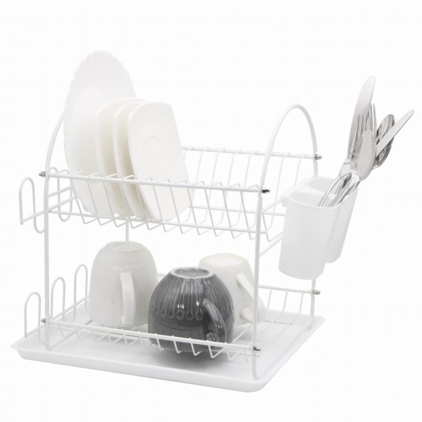 Сушка для посуду Brunbeste BB-3566, настільна 32×32×26 см, біла