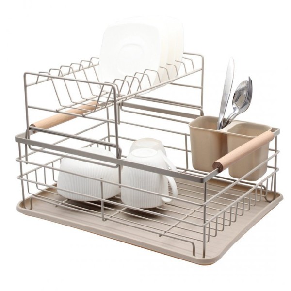 Сушарка для посуду, SUSZARKA, DWUPOZIOMOWA 4027 з ociekaczem і тaцею для кухні