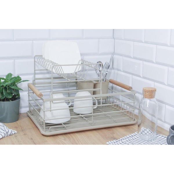 Сушарка для посуду, SUSZARKA, DWUPOZIOMOWA 4027 з ociekaczem і тaцею для кухні