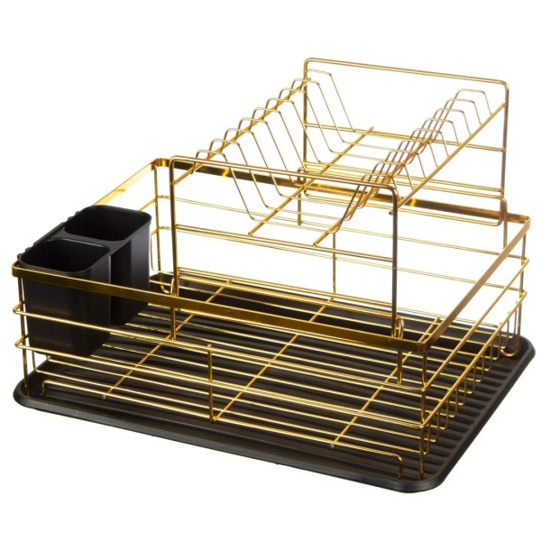 Сушарка для посуду, BRUNBESTE BB-3383, двоярусна 41×30×27.5 см — для кухні, сушіння тарілок і столових приборів