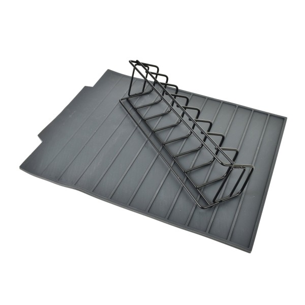 Ociekacz na naczynia Modern Kitchen silikonowy ze stelażem 43x33x8 cm