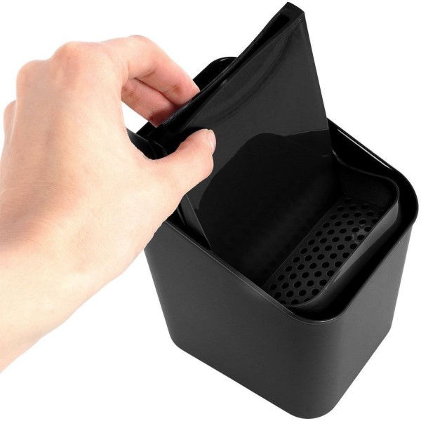 Сушарка для посуду, VILDE, uniwersalny 229046-C — стоячий чорний тримач для столових приборів