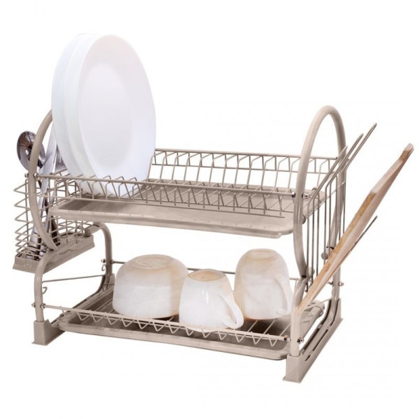Сушарка для посуду, SUSZARKA, двоярусна 4029 з піддоном і ociekaczem для кухні