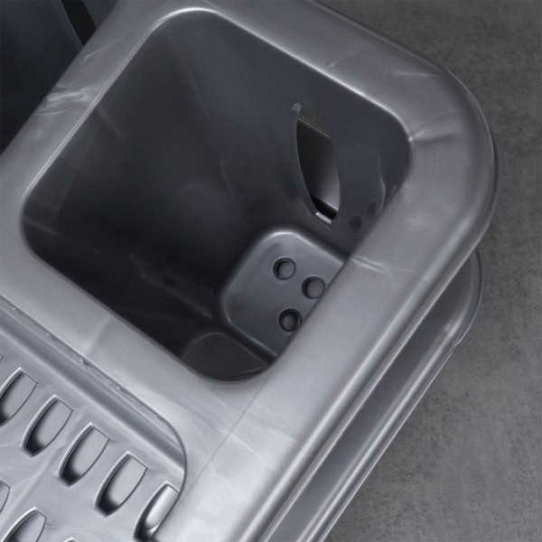 Сушарка для посуду Orion 150697, пластикова сіра 46×37×8.5 см, настільна для кухні