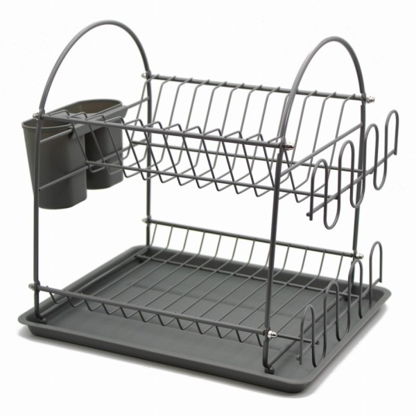 Сушарка для посуду Brunbeste BB-3565, для стільниці, 32×32×26 см, сірий