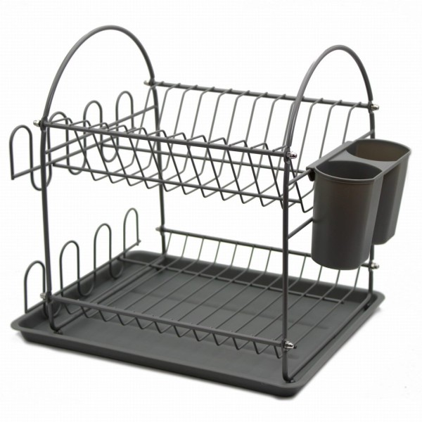 Сушарка для посуду Brunbeste BB-3565, для стільниці, 32×32×26 см, сірий