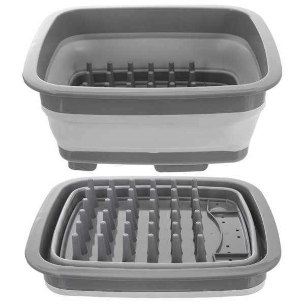 Стійка сушарка для посуду, Orion 720809, складна силіконова 37×31,5×14,5 см (для кухні, стіл)