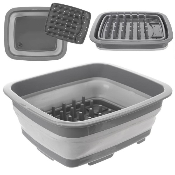 Стійка сушарка для посуду, Orion 720809, складна силіконова 37×31,5×14,5 см (для кухні, стіл)