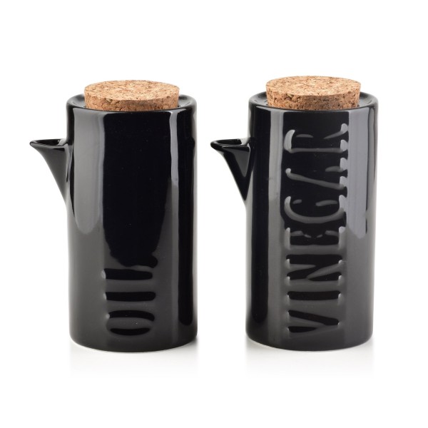 Ємність для оливи та оцту, MODERN LIFE Oliwa i Ocet poj.2x0.2L, набір 2×200 мл, чорний