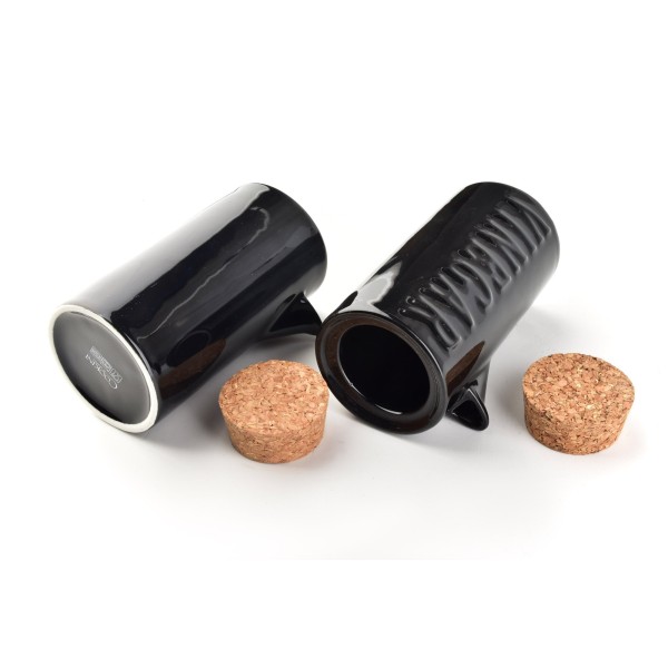 Ємність для оливи та оцту, MODERN LIFE Oliwa i Ocet poj.2x0.2L, набір 2×200 мл, чорний