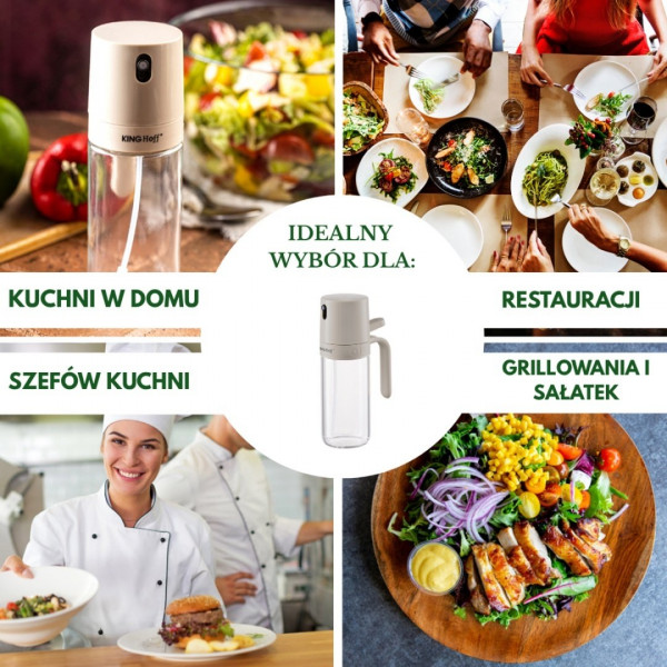 SZKLANY ROZPYLACZ 250ml DO OCTU I OLIWY KINGHOFF KH-2005