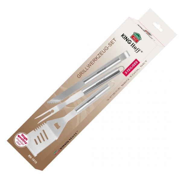Szczypce do grilla, Kinghoff KH-1919 – zestaw przyborów do grillowania
