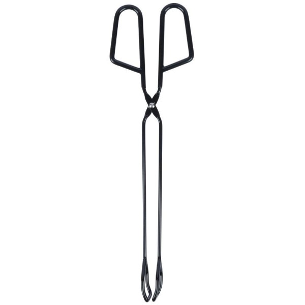 Szczypce do grilla, BBQ 489164, metalowe czarne 31,5 cm — do grillowania