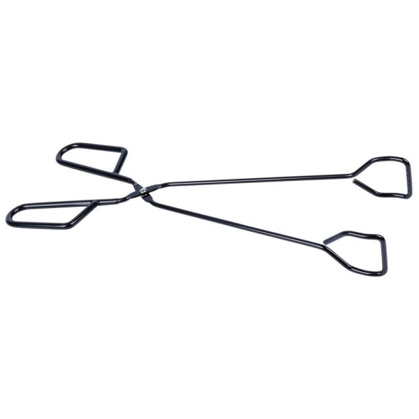 Szczypce do grilla, BBQ 489164, metalowe czarne 31,5 cm — do grillowania
