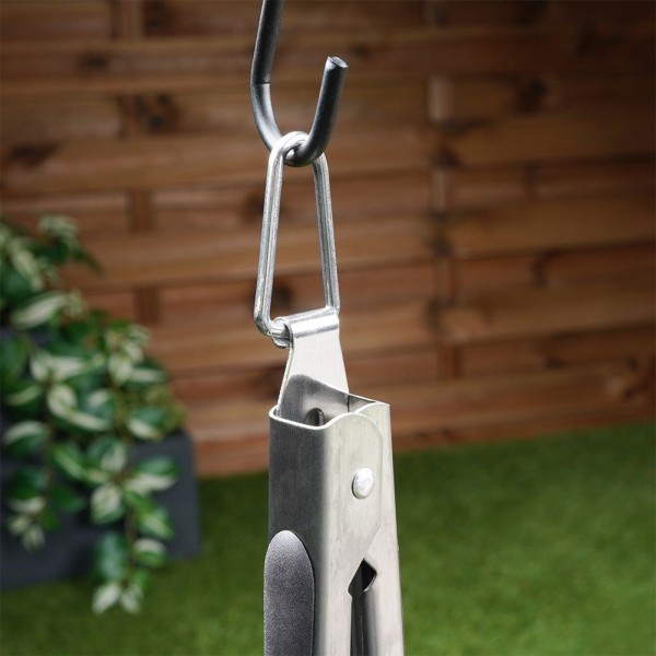 Szczypce do grilla, BBQ 489166, stalowe 39 cm — do obracania potraw na grillu