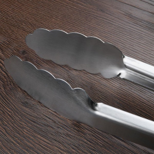 Szczypce do grilla, BBQ 489166, stalowe 39 cm — do obracania potraw na grillu