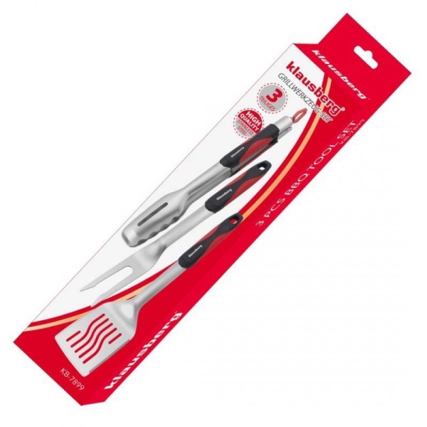 Szczypce do grilla Klausberg KB-7899, zestaw przyborów do grillowania