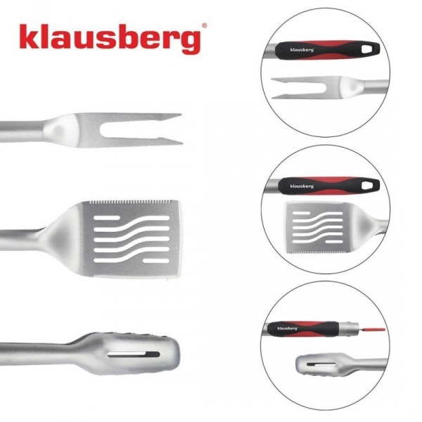 Szczypce do grilla Klausberg KB-7899, zestaw przyborów do grillowania