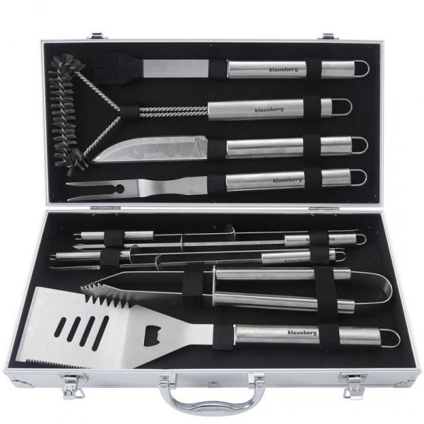 Szczypce do grilla Klausberg KB-7901 — zestaw przyborów w walizce
