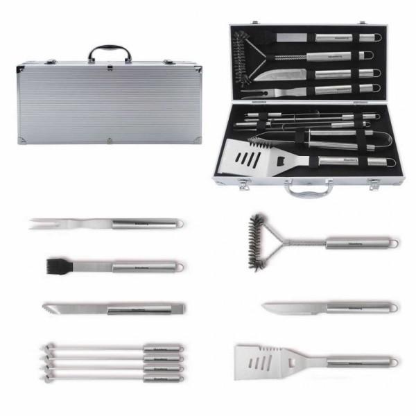 Szczypce do grilla Klausberg KB-7901 — zestaw przyborów w walizce