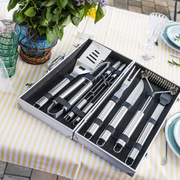 Szczypce do grilla Klausberg KB-7901 — zestaw przyborów w walizce