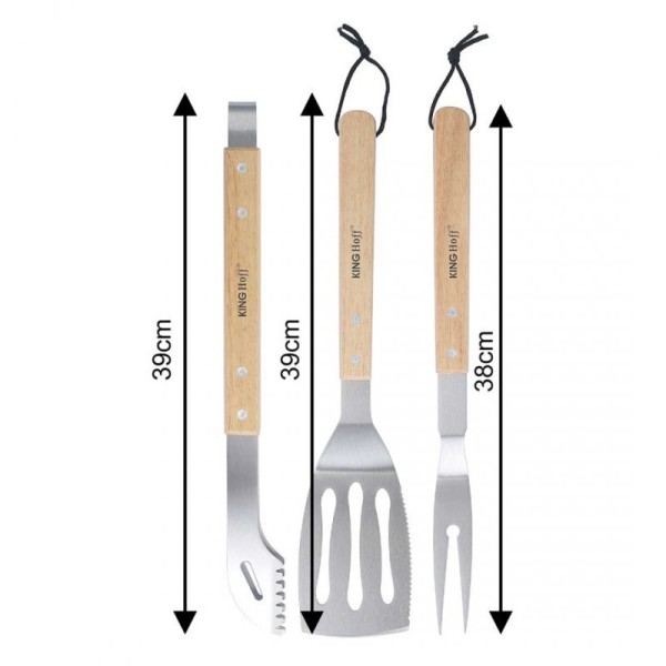 Szczypce do grilla, Kinghoff KH-1918, zestaw przyborów do grillowania
