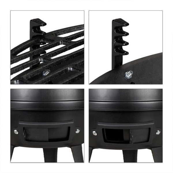 Гриль-мангал, Brunbeste BB-2645, чавунний вугільний — для садового барбекю (решітка/аксесуар)