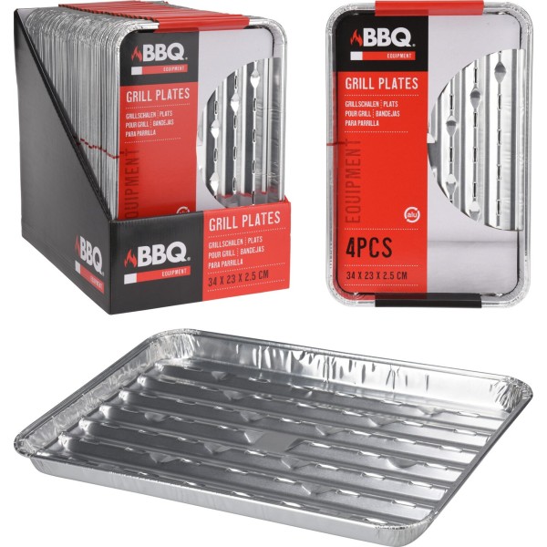 Komplet tac grillowych aluminiowych 5 sztuk do akcesoriów grillowych
