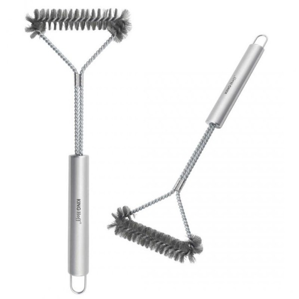 Szczotka do czyszczenia rusztu, Kinghoff KH-1915, stalowa, do grilla